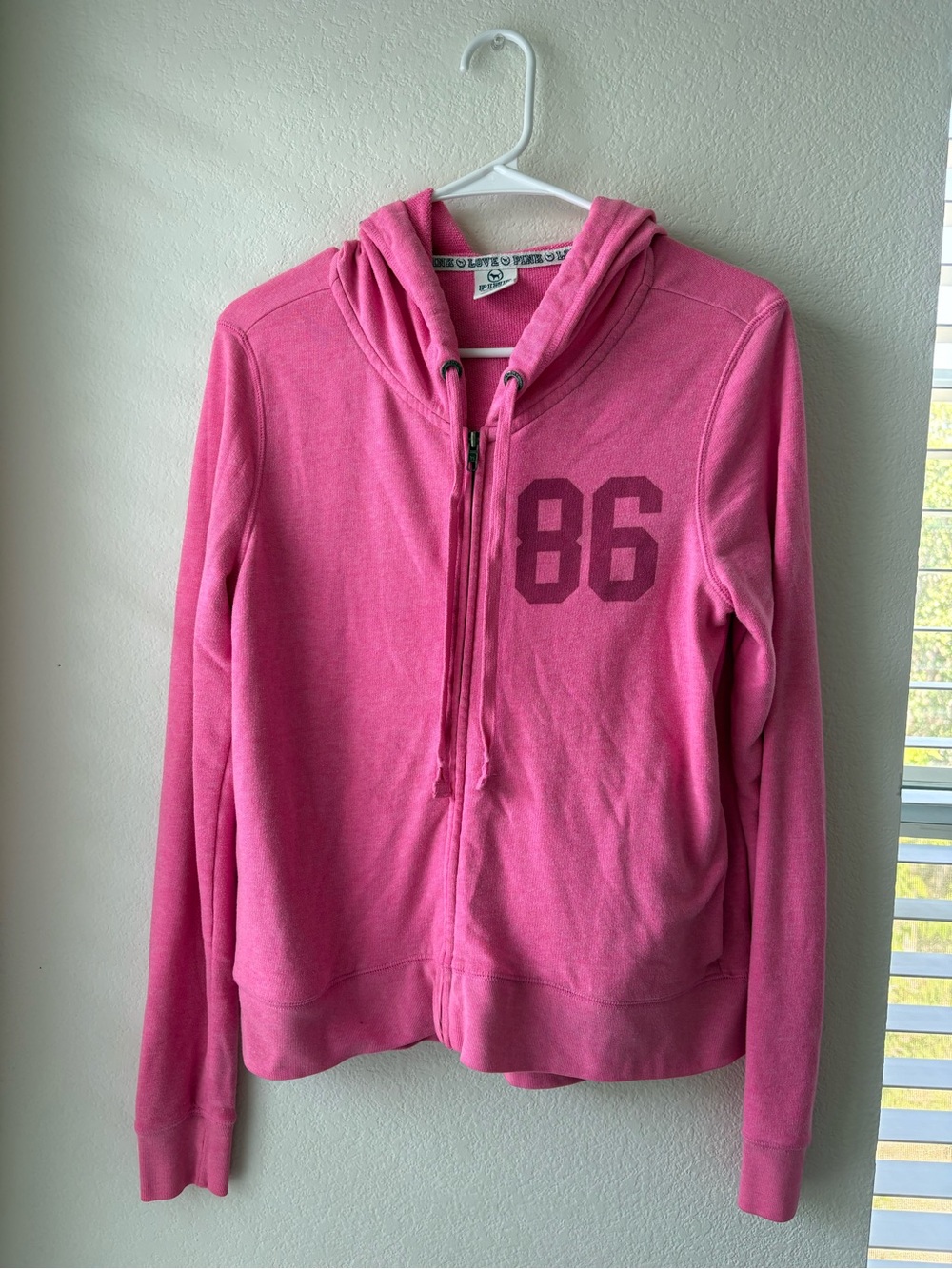 Vintage PINK Victoria’s Secret PINK Hot Pink Zip-Up Hoodie